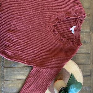 sweater, burgundy color